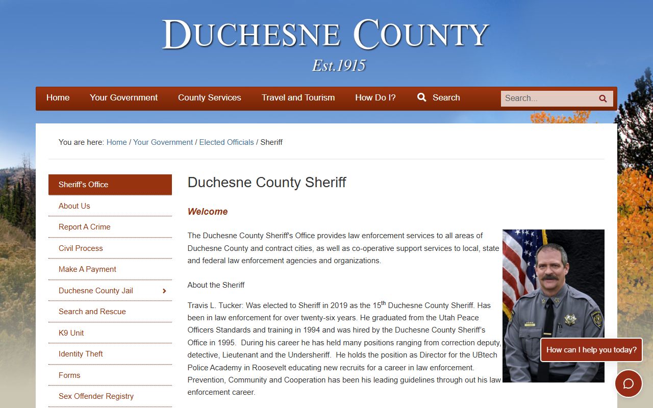 Duchesne County arrest records sheriff office website