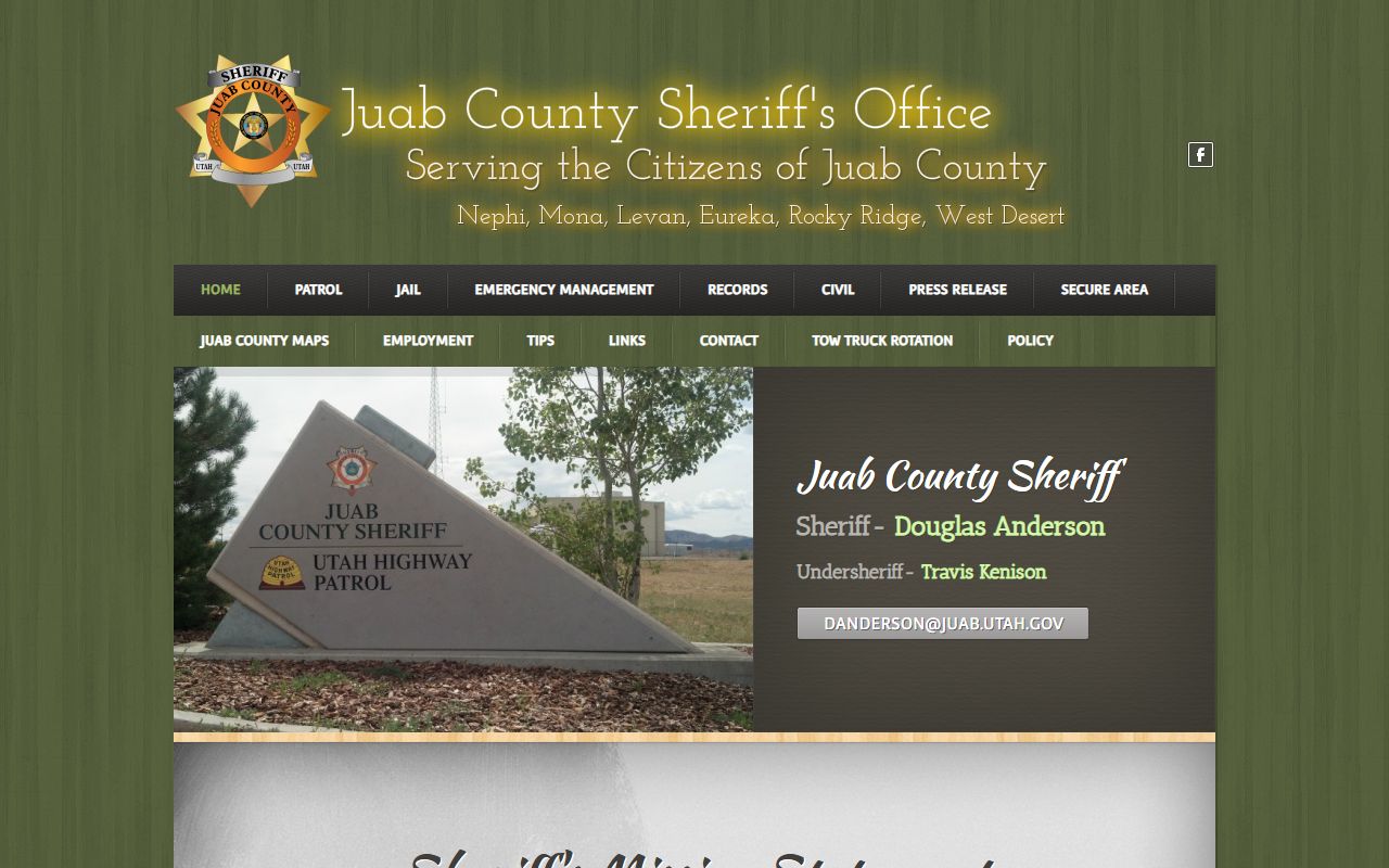 Juab County arrest records sheriff office website