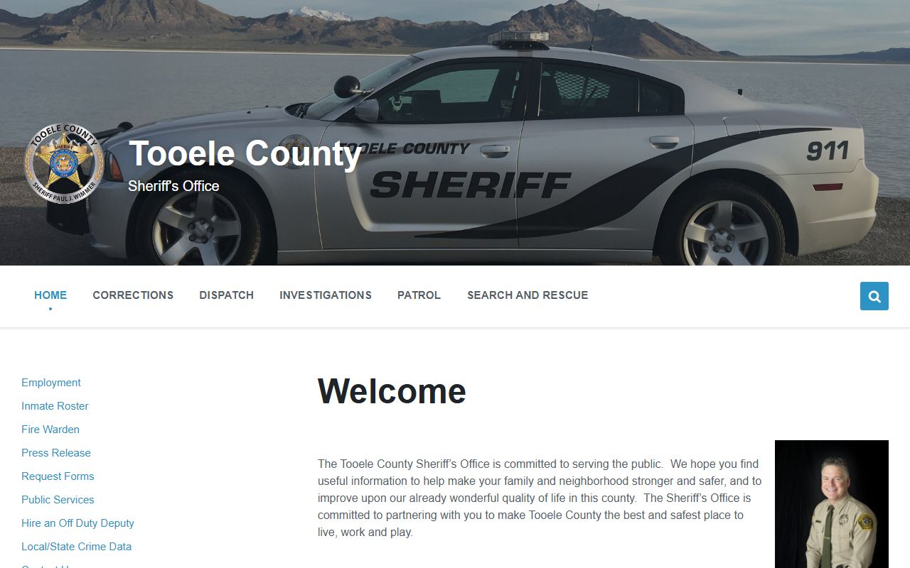 Tooele County arrest records Sheriff's Office website
