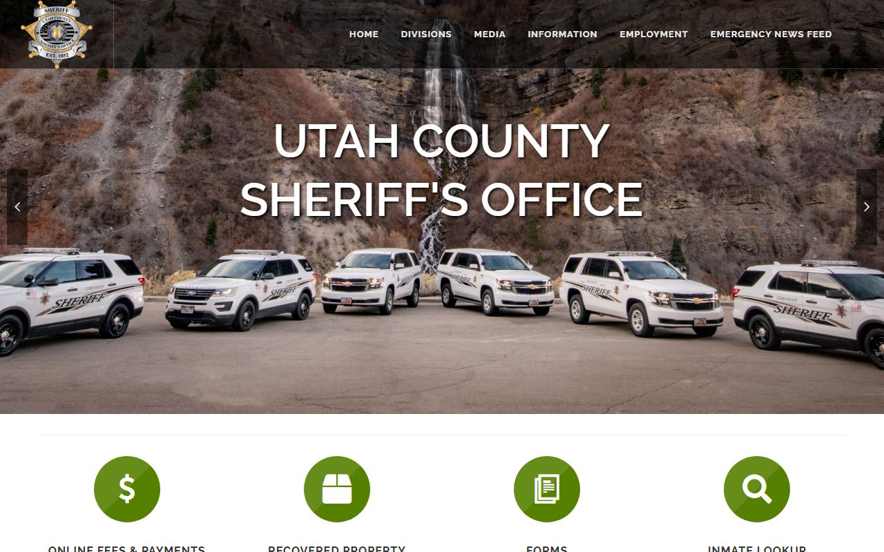 Utah County Sheriff arrest records search portal