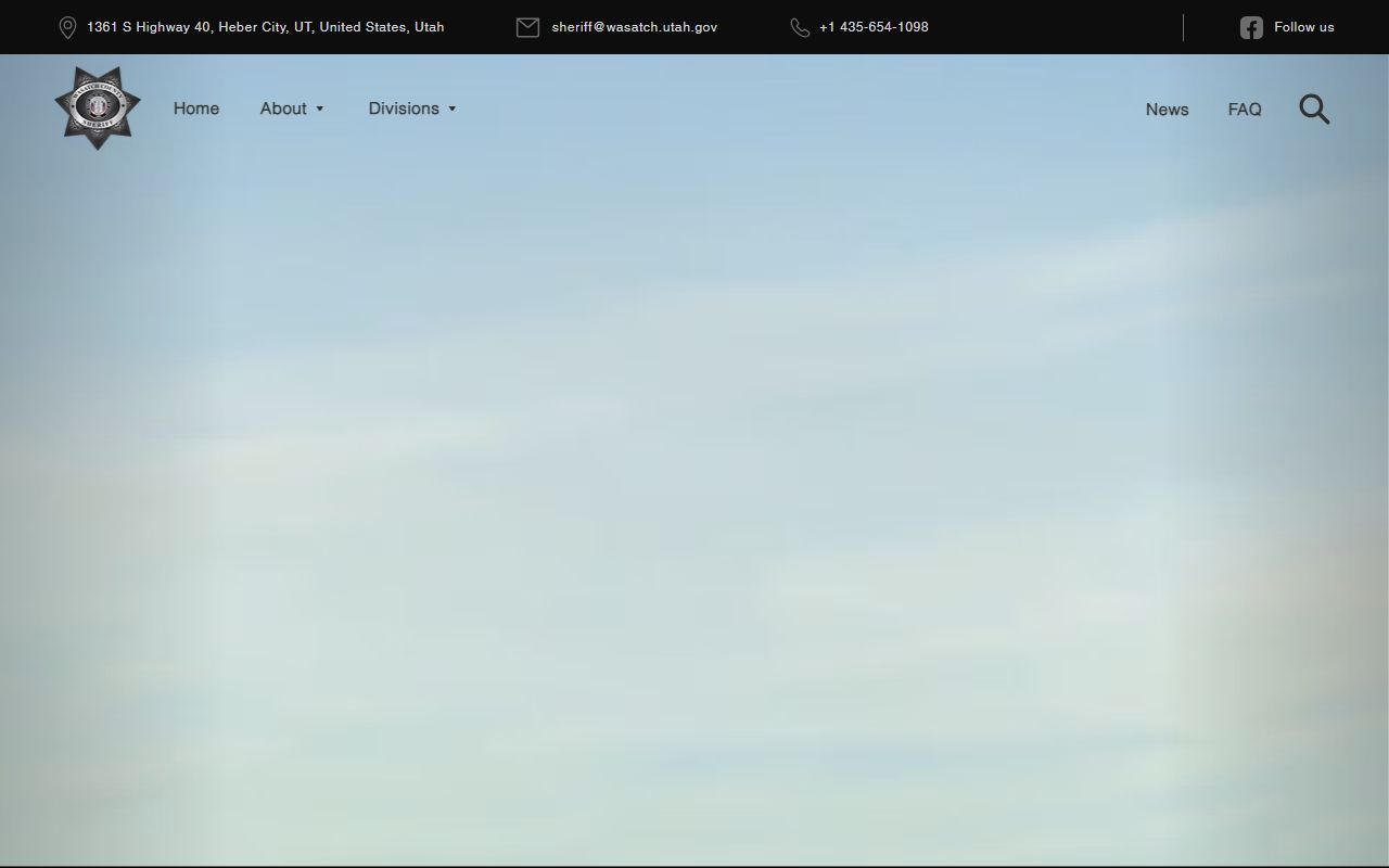 Wasatch County Sheriff's Office website for arrest records