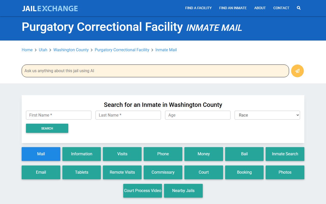 Washington County Purgatory Correctional Facility arrest records